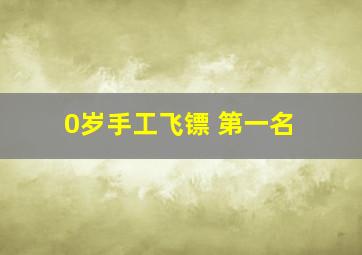 0岁手工飞镖 第一名